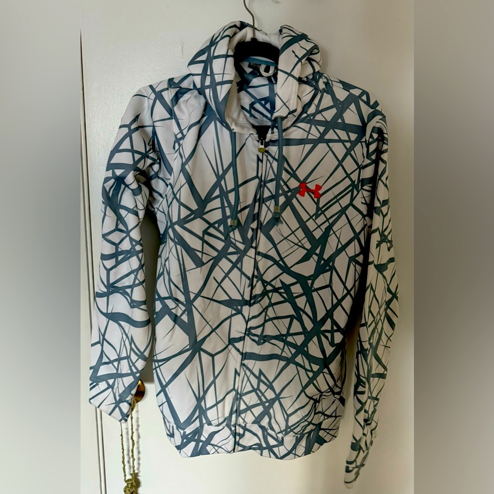 Under Armour White/Grey Zip Up Hoodie